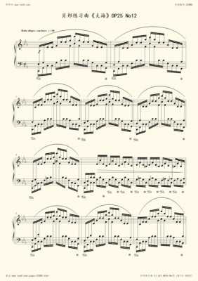 肖邦大海钢琴谱-图1